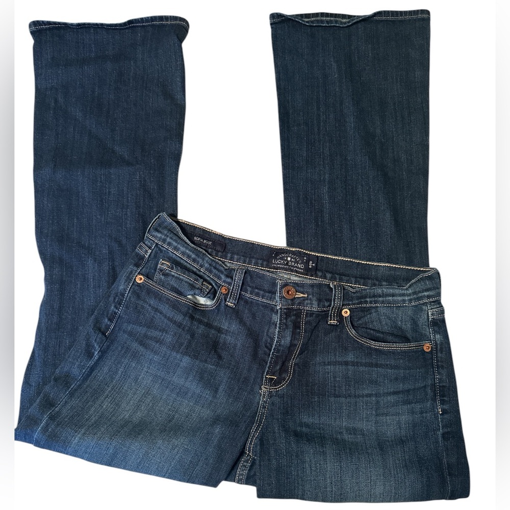 Lucky Brand Women’s Size 8 Sophia Dark Wash Boot Cut Jeans